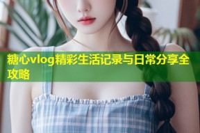 糖心vlog精彩生活记录与日常分享全攻略