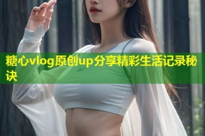 糖心vlog原创up分享精彩生活记录秘诀