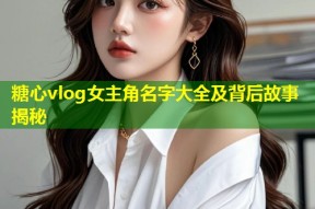 糖心vlog女主角名字大全及背后故事揭秘
